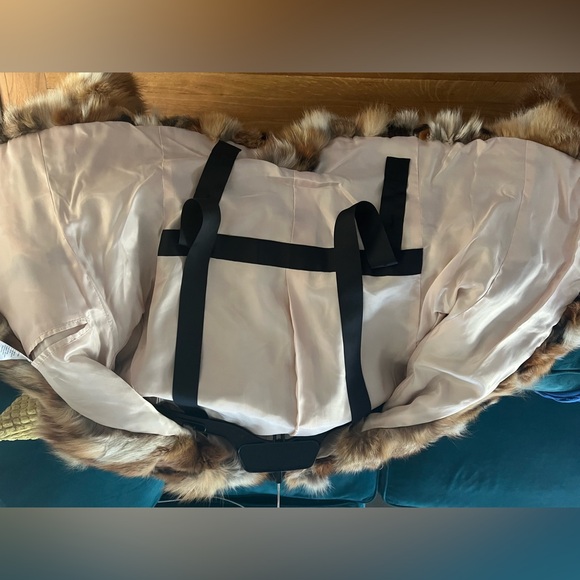 ZADIG & VOLTAIRE Liam Deluxe Real Fox Fur Patchwork Jacket In Beige - Picture 6 of 10